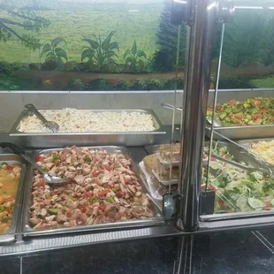 Salads and Ceviche. It all looked fresh and great.