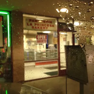 rain on the windshield of a car