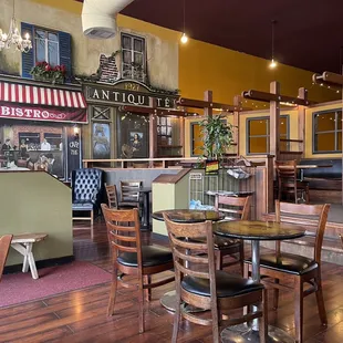 the interior of the restaurant