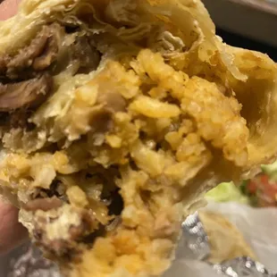Dry tasteless burrito