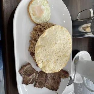 a plate of food on a table