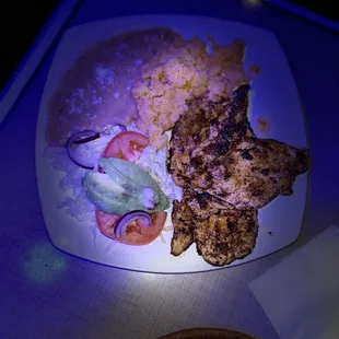 a plate of food on a table