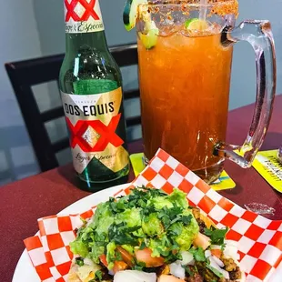 Vampiro de Asada and a Michelada