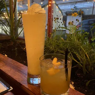 Pina colada ($12) &amp; white sangria ($11)