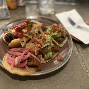 a plate of mexican food