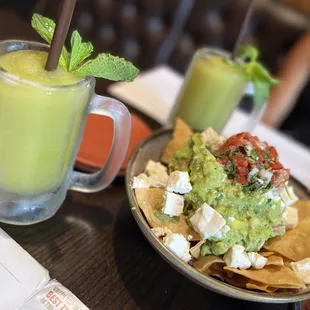 Frozen mojitos, and guac/chips.