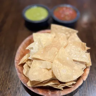 Complimentary chips &amp; salsas