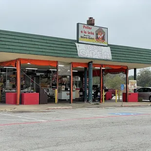 Outside after the lunch rush