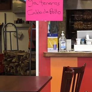 Loading the firewood for the grill.