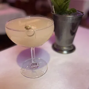 Lychee martini and Moscow mule