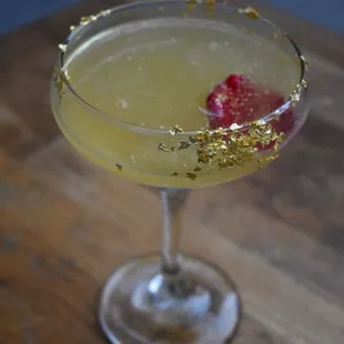 a drink in a coupe glass