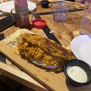 Cachapa de pollo con queso