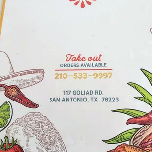 the menu