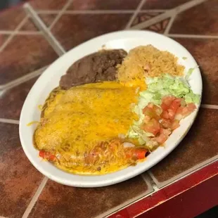 3 cheese enchiladas plate