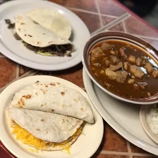 Menudo and tacos