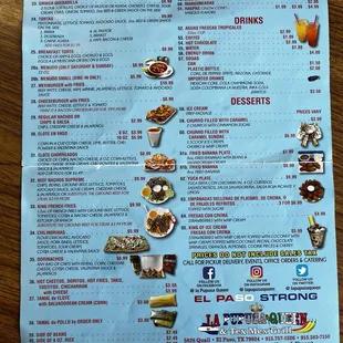 Back of menu