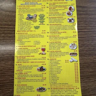 Menu photo taken on nov 16 2024