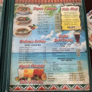 the menu