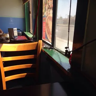 Table next to the window