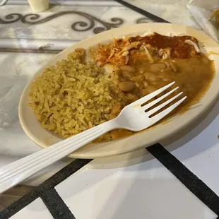 Kid enchilada plate