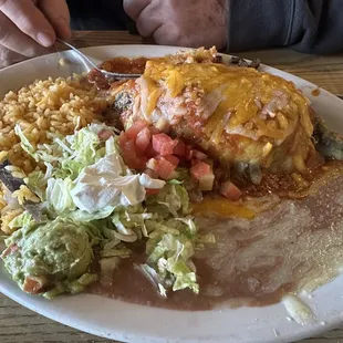 Chili Relleno filled with fajita meat