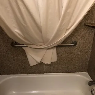 This!  I would be embarrassed to display the bath tub.