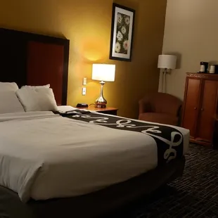 King size bed... looking from entrance in