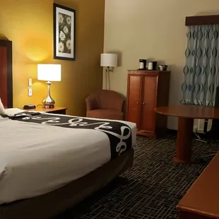 Overall view of the room with bed and everything else