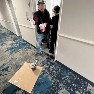 Painting my room while I'm staying there, without any warning or authorization.