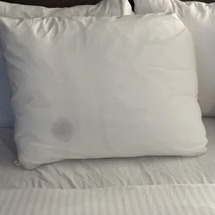 Stains on pillow