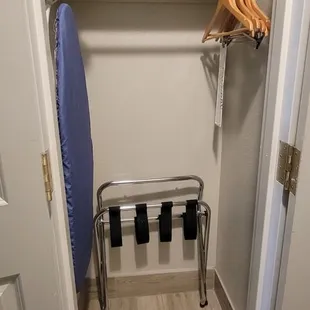 No safe tho but closet is good size for one person