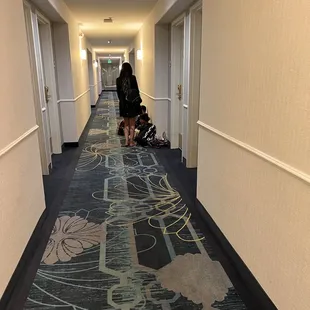 Wife drink and 2 kids sleeping on the floor