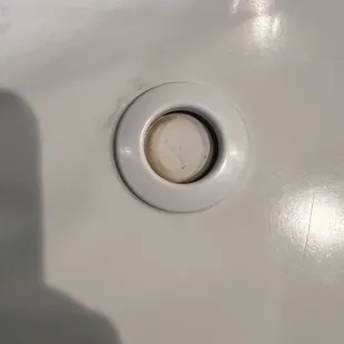 Bacteria growth on the button that turns on hot tub jets.