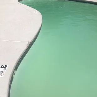 The pool. I couldn&apos;t even see my feet on the first step.