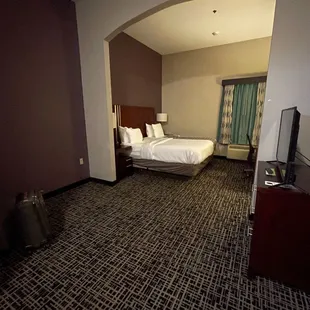 TV to bed location was awkward to watch anything.