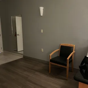 The sitting area.