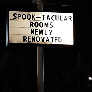 Lying that the rooms have been renovated