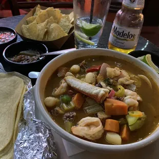 Mixed seafood soup