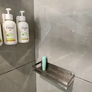 Complimentary hygiene products.