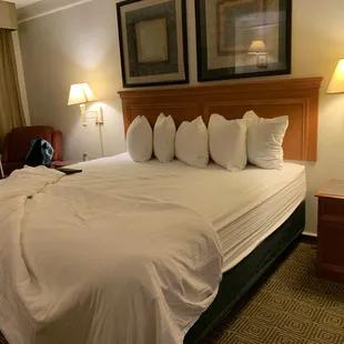 King bed in our room was clean.