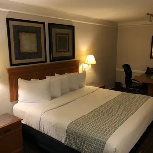 Room: comfy bed &amp; clean sheets. Smelled terrible, like must/cigarettes though.