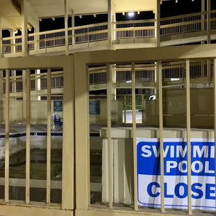 Pool was closed. Debris in it.