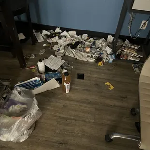 Just one corner of the hotel room.