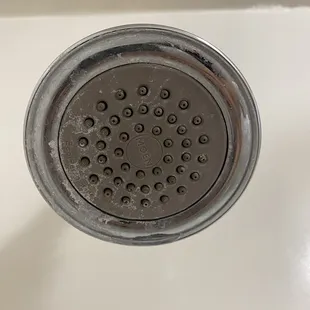 Shower head was not used due to the smell of water.