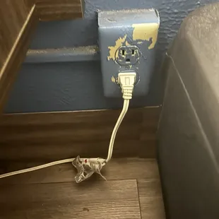 Peeling paint and dirt