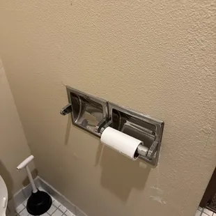 No extra toilet paper anywhere