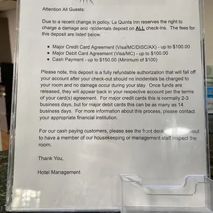 Notice: you are about to get screwed by this La Quinta