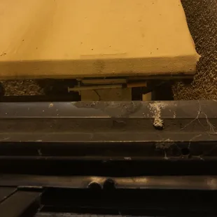 Used needle outside window