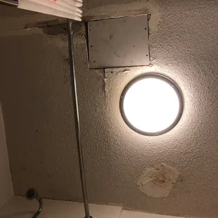 Bathroom ceiling.