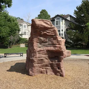 Kids can climb this rock!